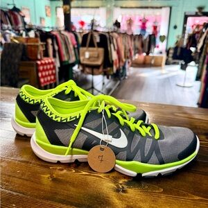 Nike Black and Neon Green Sneakers